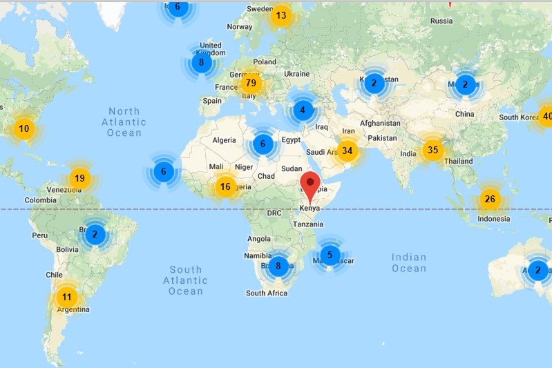 Data availability map