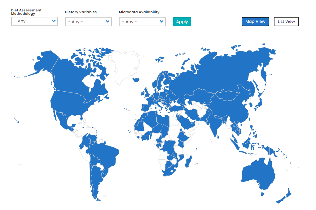 Microdata availability map