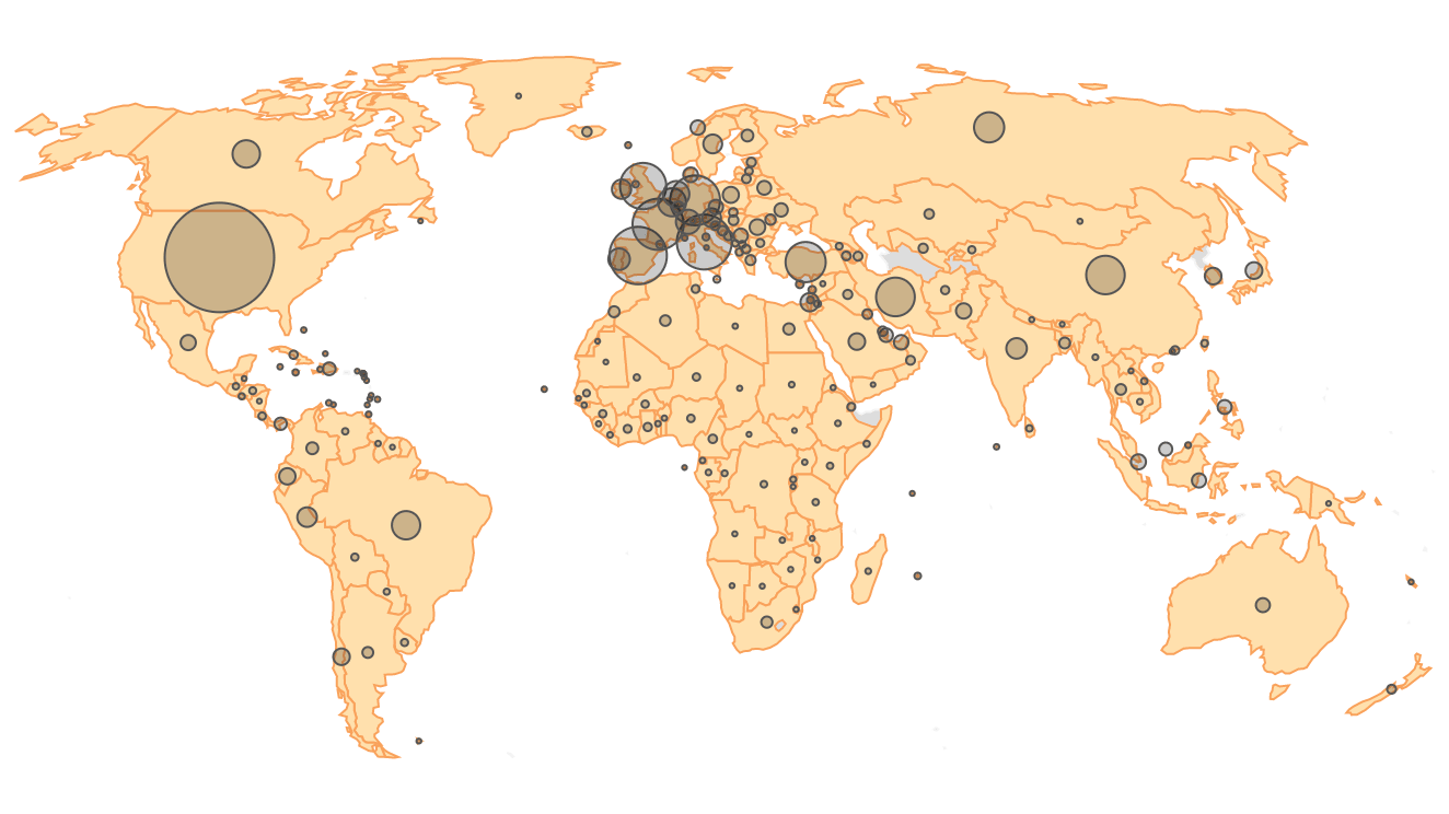 coronavirus world map